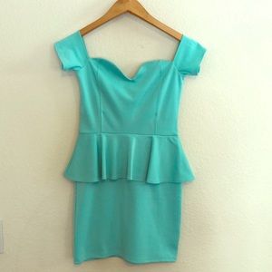Nasty Gal Turquoise Mini Dress